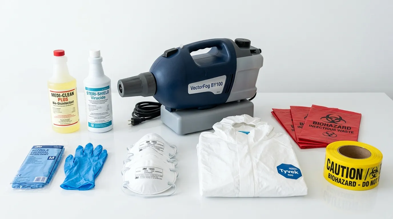 Professional biohazard remediation crew working in Villa Rica